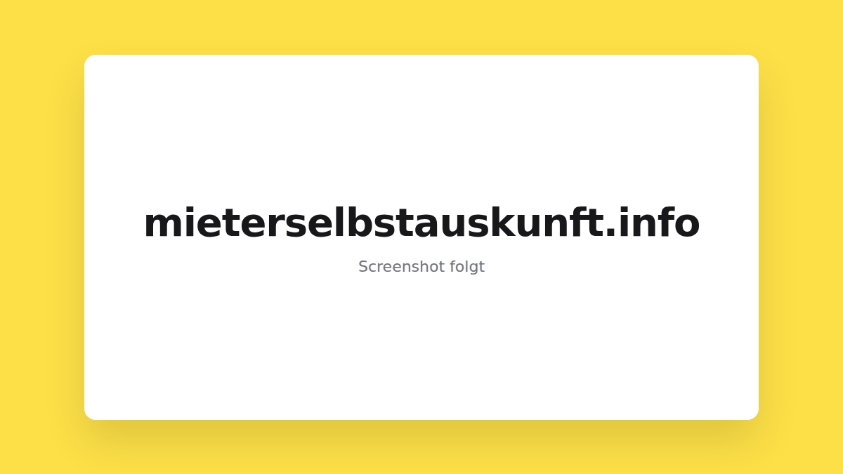 mieterselbstauskunft.info